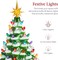 15in Ceramic Christmas Tree Pre-Lit Tabletop Holiday Tree with Star Topper and Multicolored Bulbs